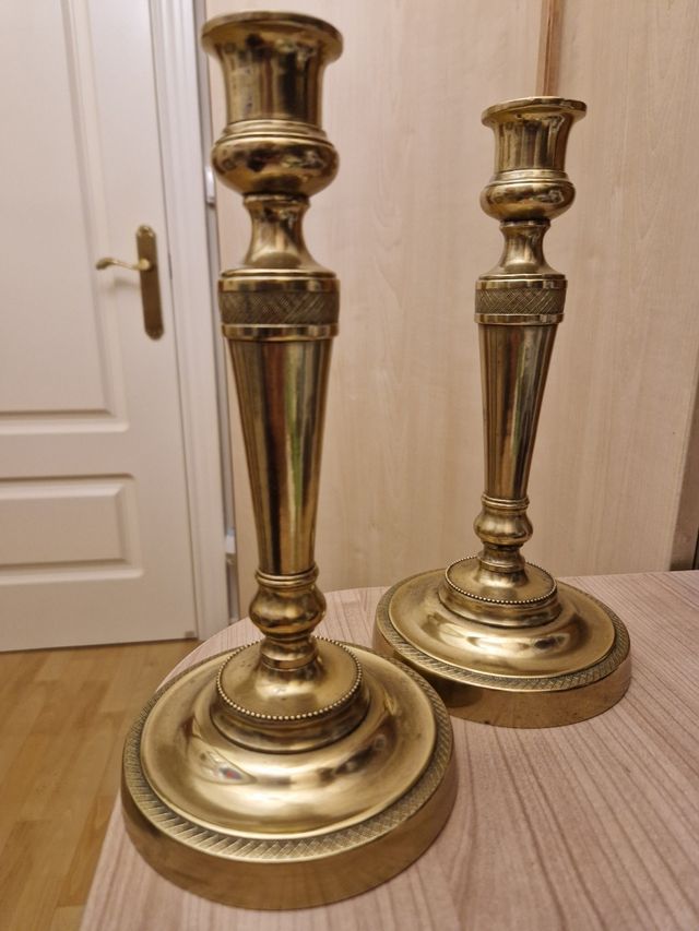 candelabros bronce
