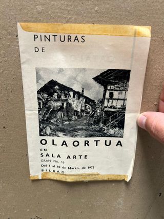 Óleo sobre tabla "Antiguo Caserío Vasco"