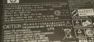 cargador hp 18.5v 3.5A dc 65w