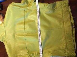 Cazadora piel mujer verde pistacho