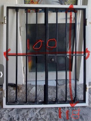 reja ventana con cerradura