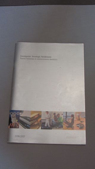 BOSE CATALOGO VINTAGE 2006-07 AUDIO VIDEO 102 PAG.