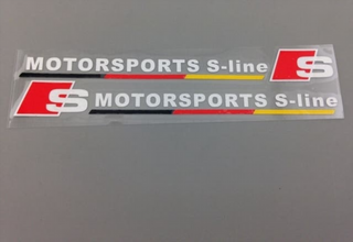 PEGATINA MOTORSPORTS S LINE AUDI BLANCA