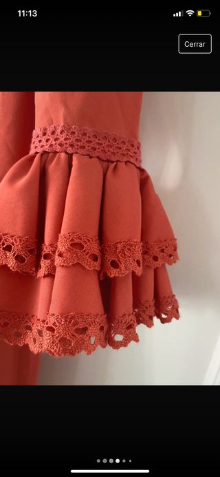 Traje de gitana color coral