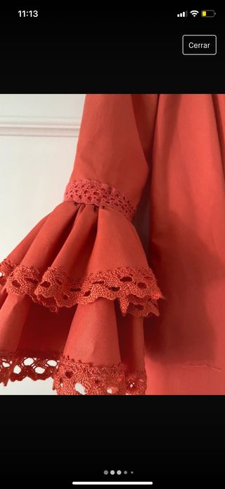 Traje de gitana color coral