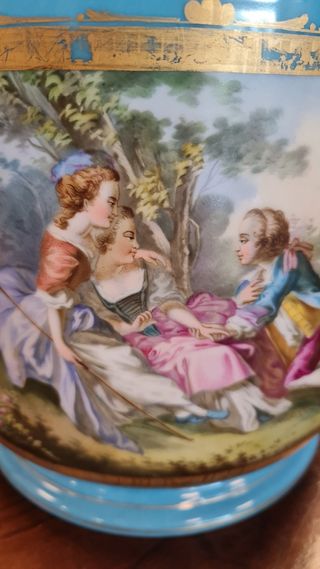 Macetero porcelana de Sevres XVIII