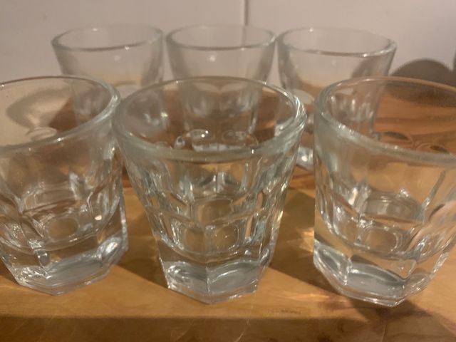 Vasos de licor o chupito 6 unidades de cristal