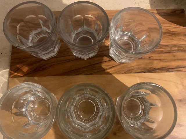 Vasos de licor o chupito 6 unidades de cristal