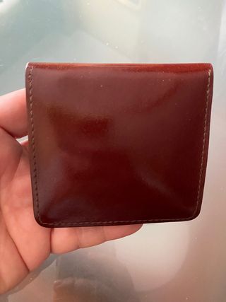 Monedero unisex de cuero marrón (AE)