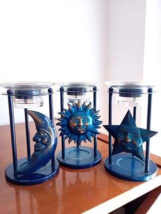 juego de 3 candelabros 