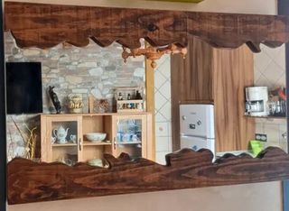 Espejo artesanal de madera