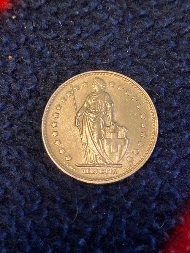 Moneta 1 Franco Svizzero Svizzera 1969 moneda