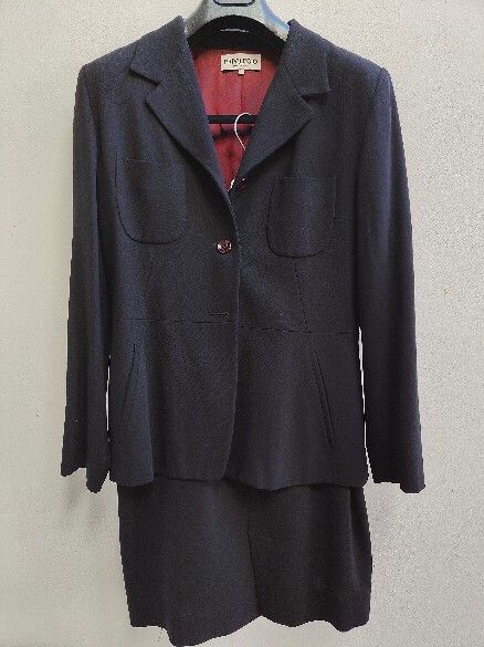 Tailleur con giacca e gonna nere COME NUOVO !!!