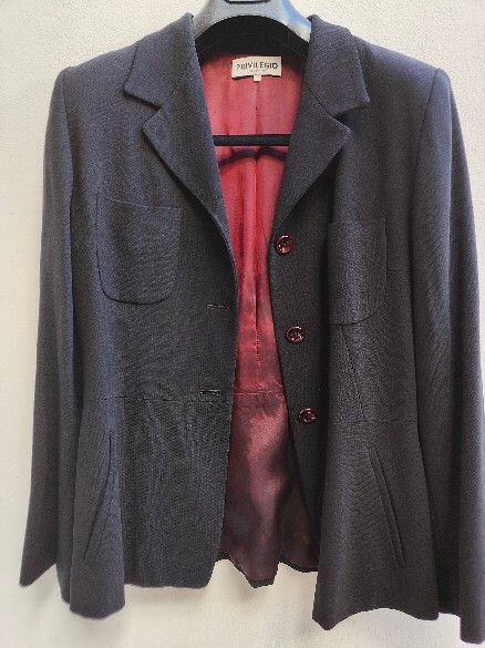 Tailleur con giacca e gonna nere COME NUOVO !!!