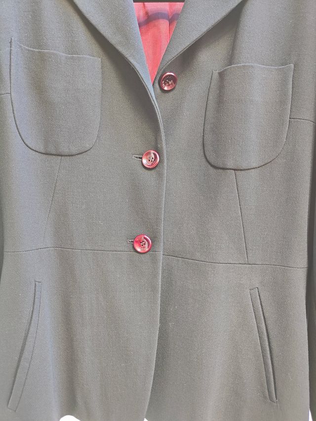 Tailleur con giacca e gonna nere COME NUOVO !!!