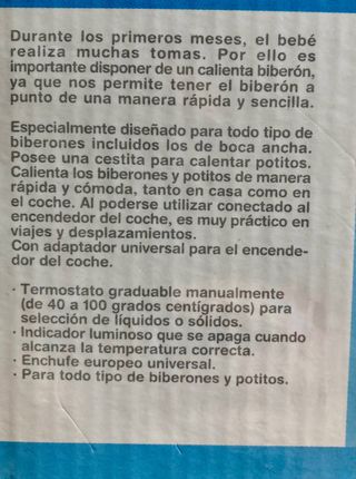 Calienta biberones Saro.