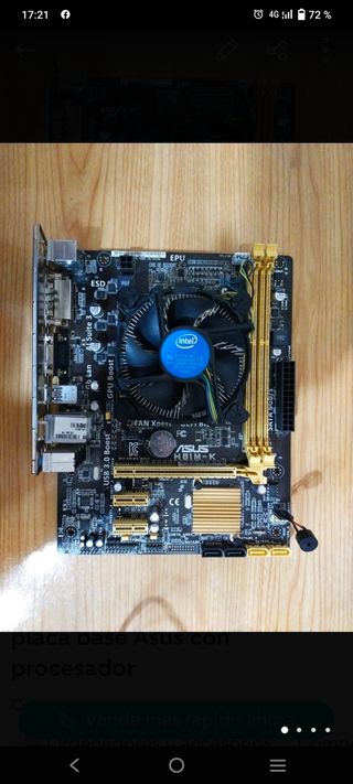 placa base Asus I5 4 generación socker 1150 y 8gb
