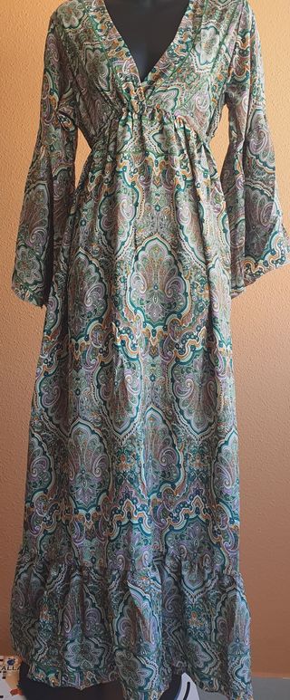 Vestido largo de estilo hindú