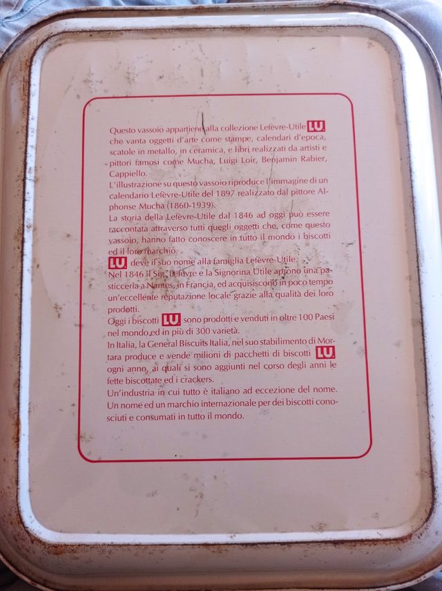 Vassoio Biscotti LU