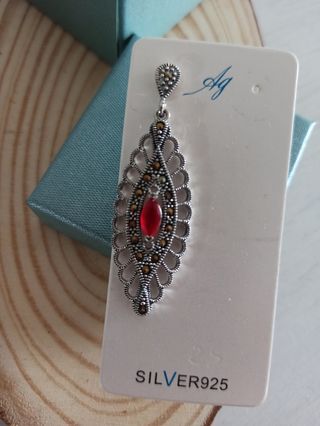 Pendientes Vintage NUEVOS plata de ley y cristal