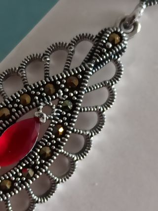 Pendientes Vintage NUEVOS plata de ley y cristal