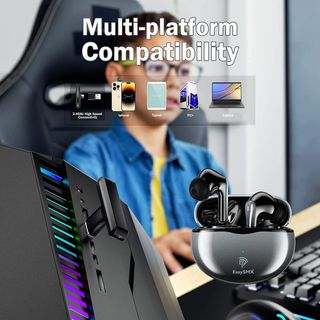 EasySMX 2.4G Auriculares inalámbricos para Juegos