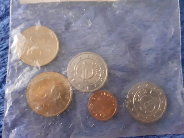 Monedas euros de prueba