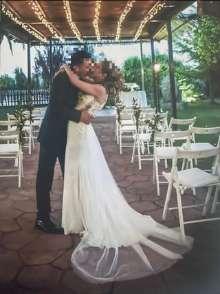 Vestido novia corte sirena T 38