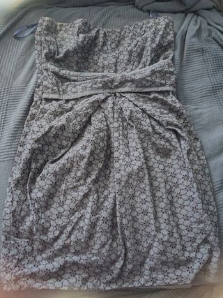 vestido palabra de honor calado
