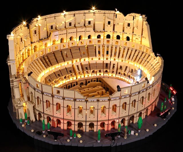 Coliseo romano (9036 piezas) es el más grande.