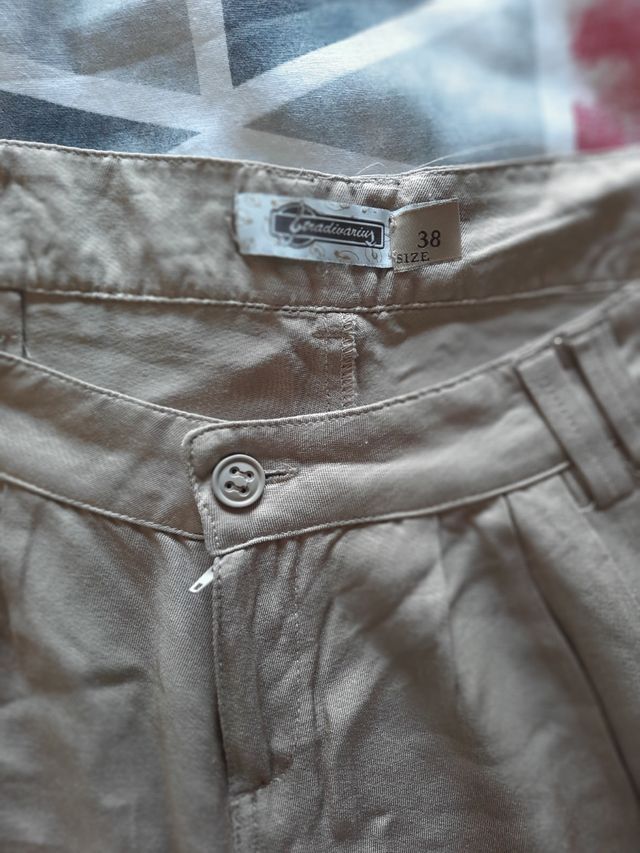 pantalón stradivarius, de vestir con pinzas