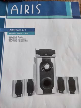 Home cinema 5.1 + DVD Airis + 4 pelis