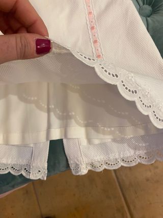 faldón vestido bebé de piqué con capota