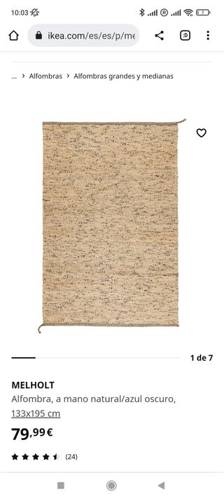 Nueva alfombra Ikea 133x195 cm