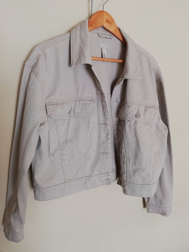 cazadora vaquera nueva beige