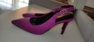 tocado y zapatos buganvilla