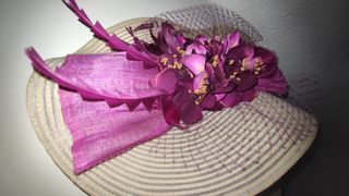 tocado y zapatos buganvilla