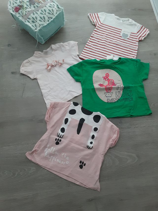 ZARA BABY Pack camisetas T. 6-9 meses