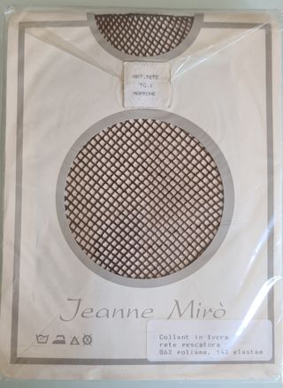 Collant a rete, color marrone, tg. 1, NUOVO