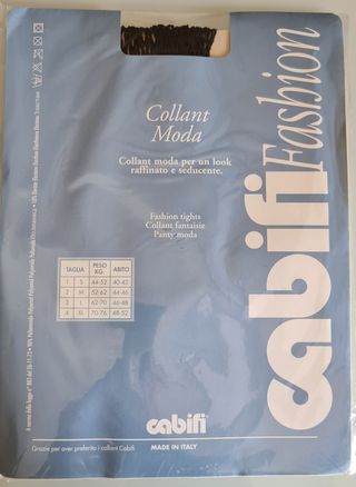 Collant a maxi rete, color nero, tg. 1/2, NUOVO