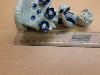 Soprammobili / statuette bianche e blu bambini