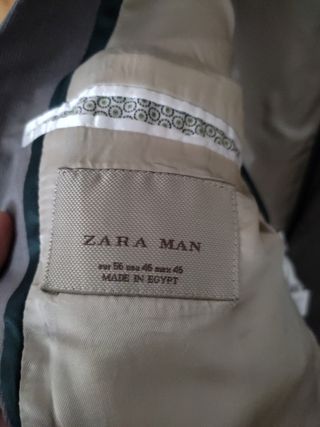 Traje Zara caballero gris talla 46