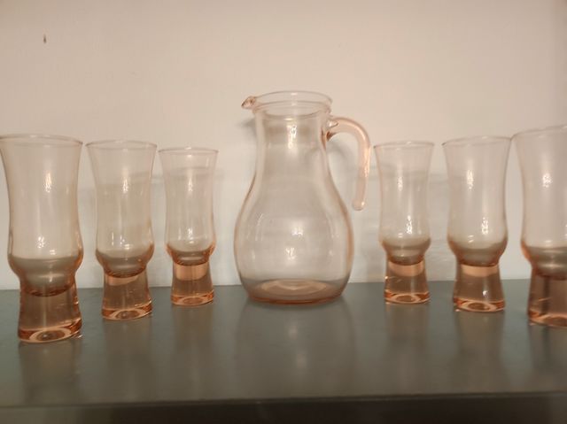 JUEGO CRISTAL DE JARRA Y VASOS