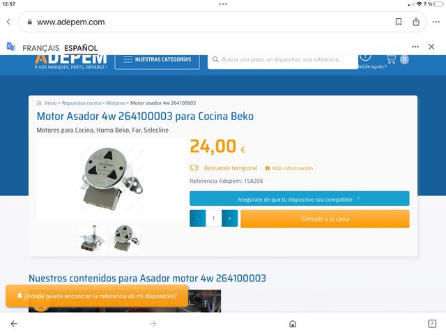 Motor asado horno METEOR MOD.956 de segunda mano por 15 EUR en Valencia ...