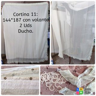 11 Cortinas y visillos, varias medidas. URGE venta