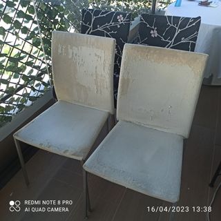 Juego de 6 sillas de alumio muy resistentes