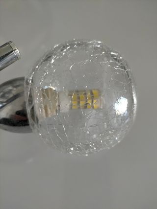 Lampara 5 brazos niquelados led