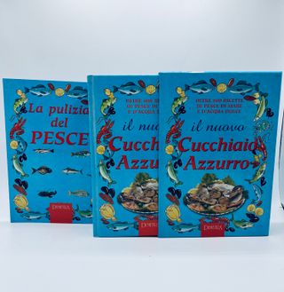 2 Libri italiani con 800 ricette di pesce
