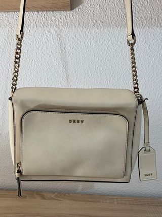 Bolso DKNY piel blanco 