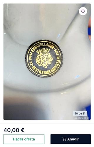 Botella vintage Kahlua